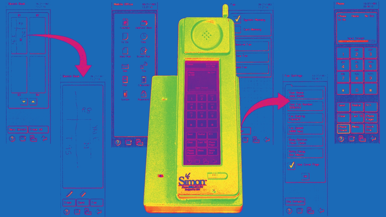 This was IBM Simon, the first smartphone born in the early 90s