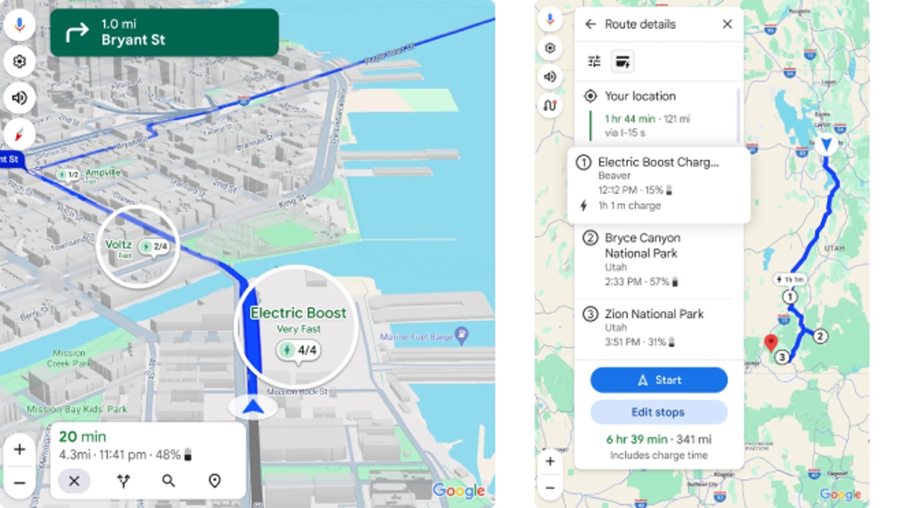 Google Maps uses AI to improve support for electric cars: these are the news