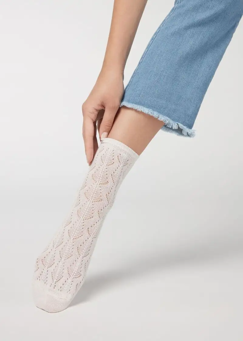 Cotton openwork socks, by Calzedonia