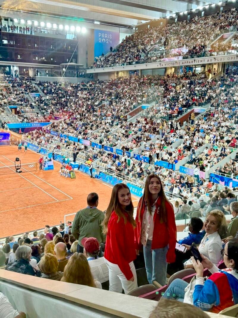 Leonor and Sofía at the Olympic Games.