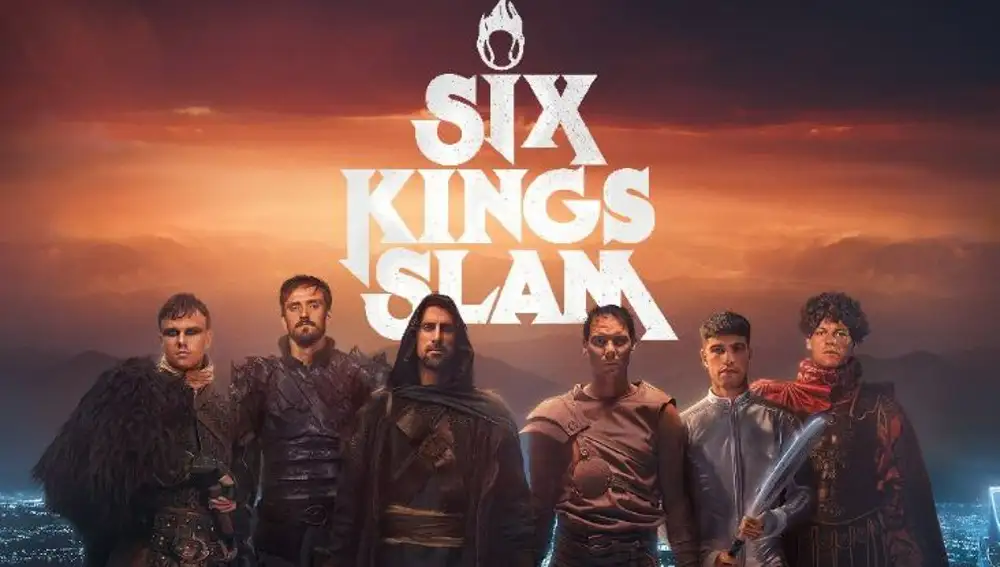 Poster for the Six Kings Slam exhibition with Nadal and Alcaraz