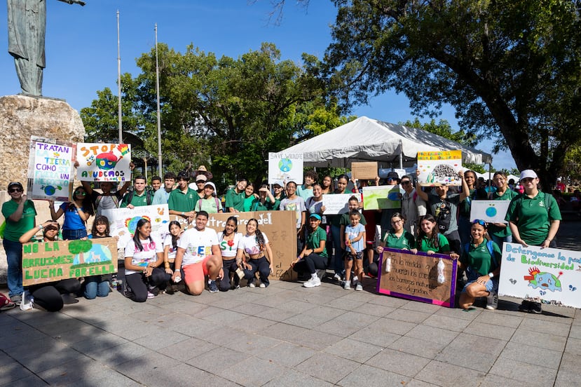 In the park, there were information tables and other activities for those present.