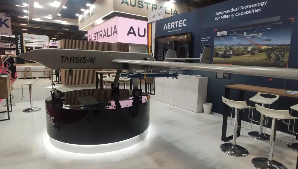 Tarsis drone with Aertec Fox micromissiles at Eurosatory