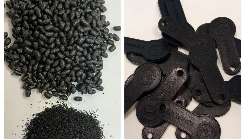 Granules, rubber powder and parts developed in the Greenfu project