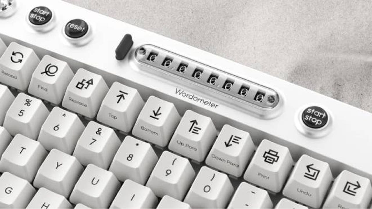 The Freewrite Wordrunner, an original mechanical keyboard designed exclusively for writing
