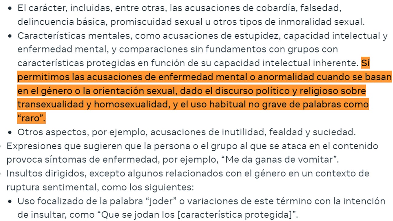 Facebook and Instagram allow homosexuals to accuse the mentally