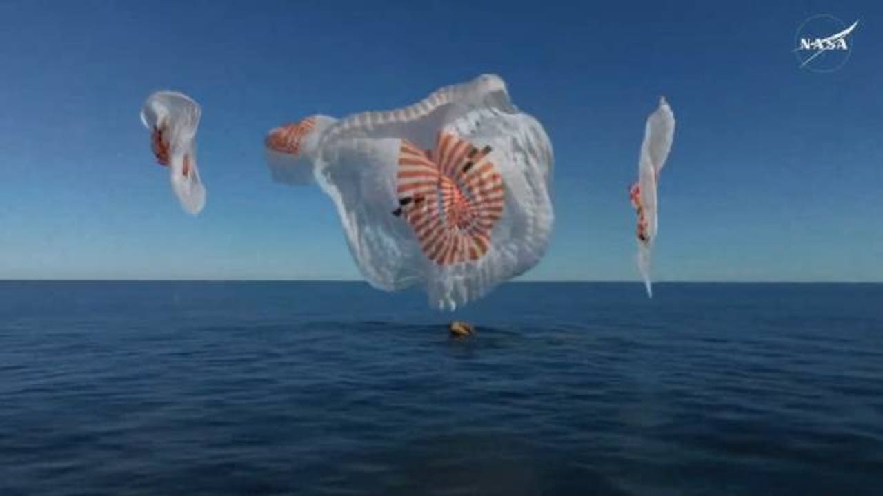 Astronauts who were 'trapped' in the ISS for 9 months merit in the Atlantic Ocean