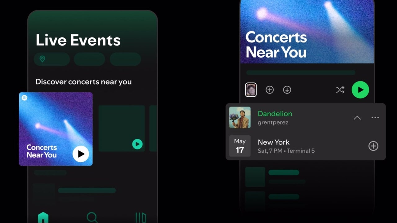 Spotify launches a new reproduction list of 'Concerts near you' to discover next live events