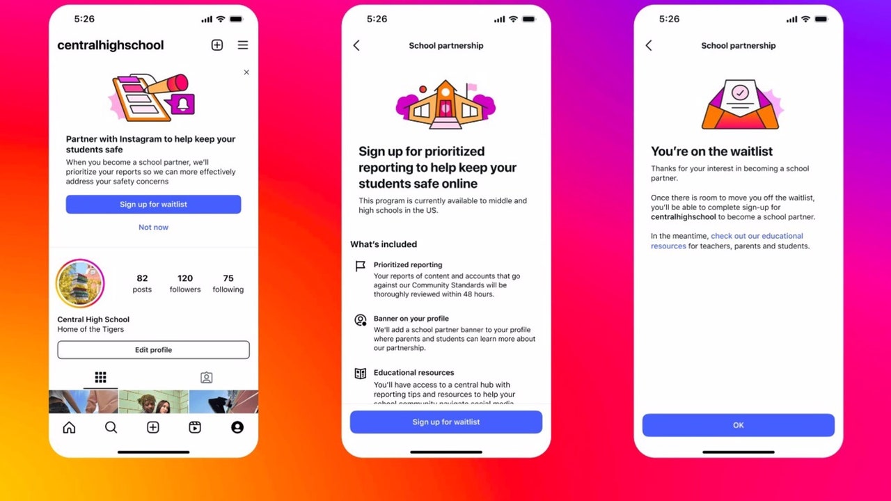 Instagram tends the hand to schools so they can report harassment in their social network