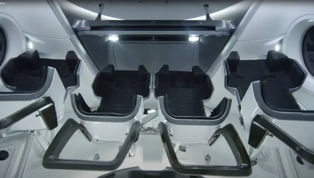 Crew Dragon interior.