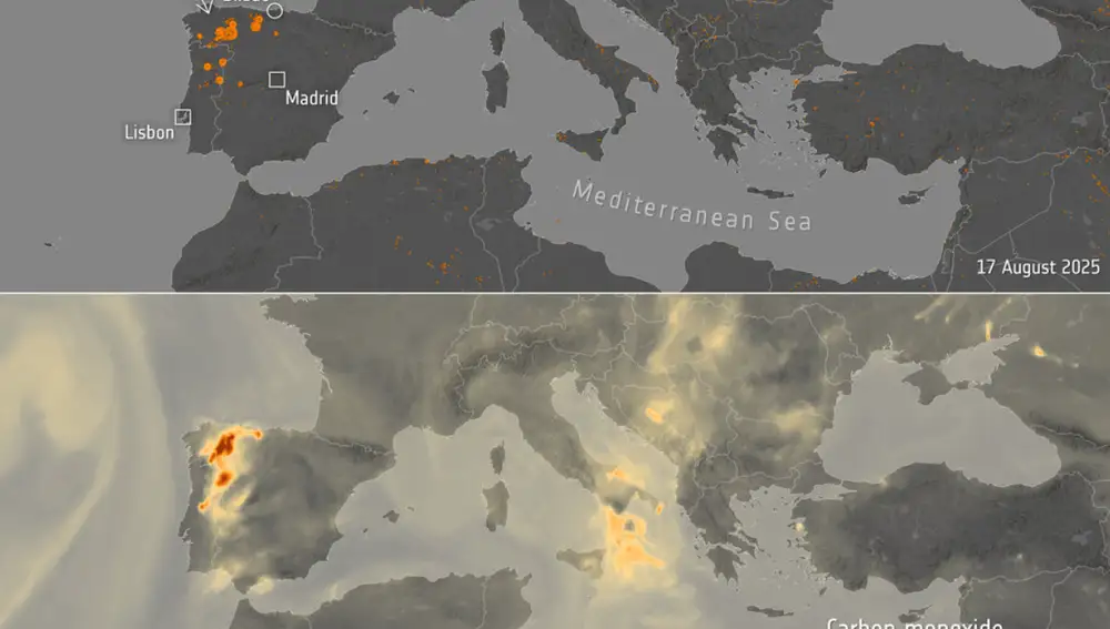 Carbon monoxide map