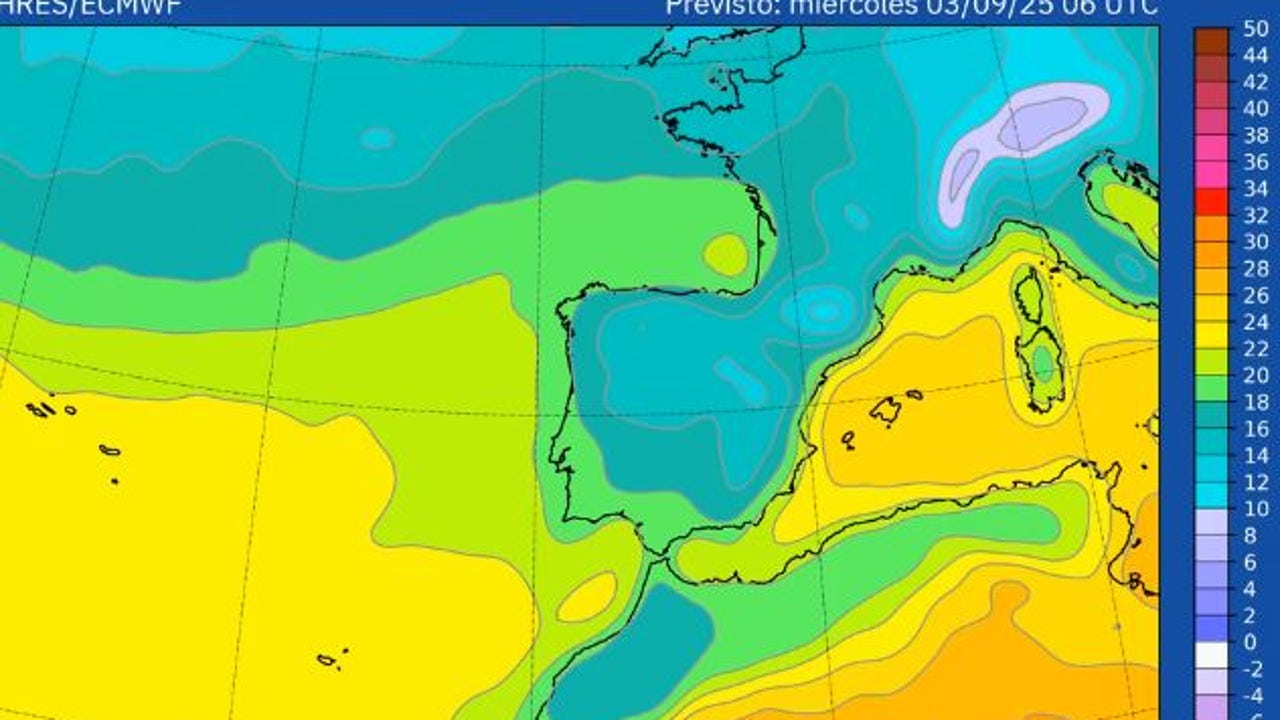 Aemet foresees strong rains and temperature downturn from Sunday