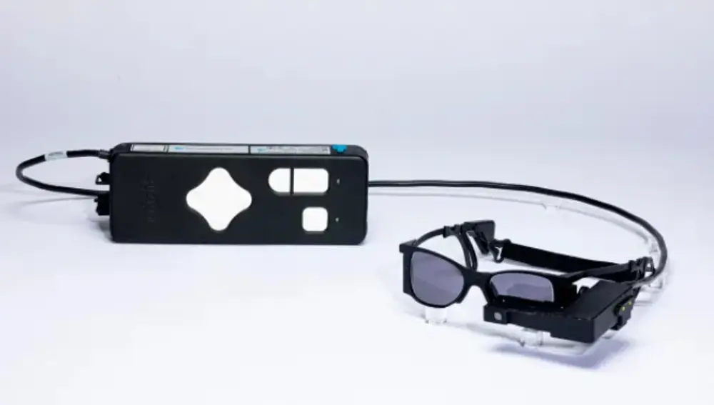 The Prima system smart glasses.
