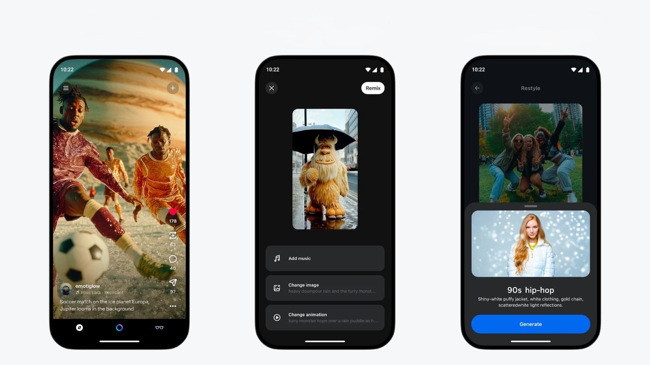 Meta launza Vibes, a Tiktok -style videos, but only generated by AI