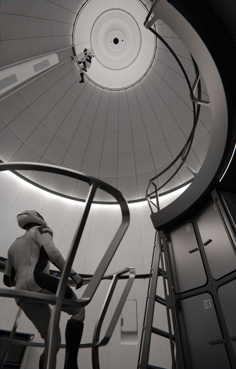 Recreation of the interior of Starship HLS.