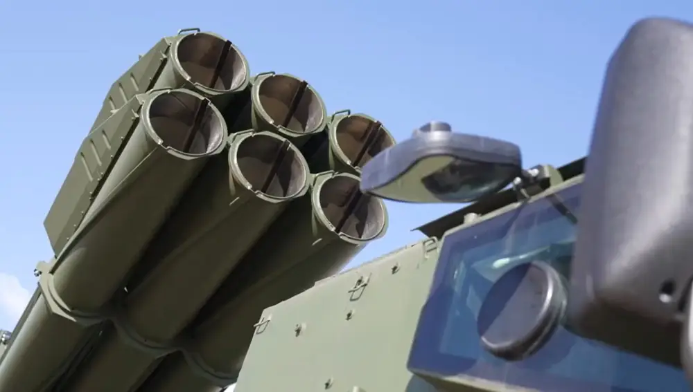 Sarma MLRS launchers.