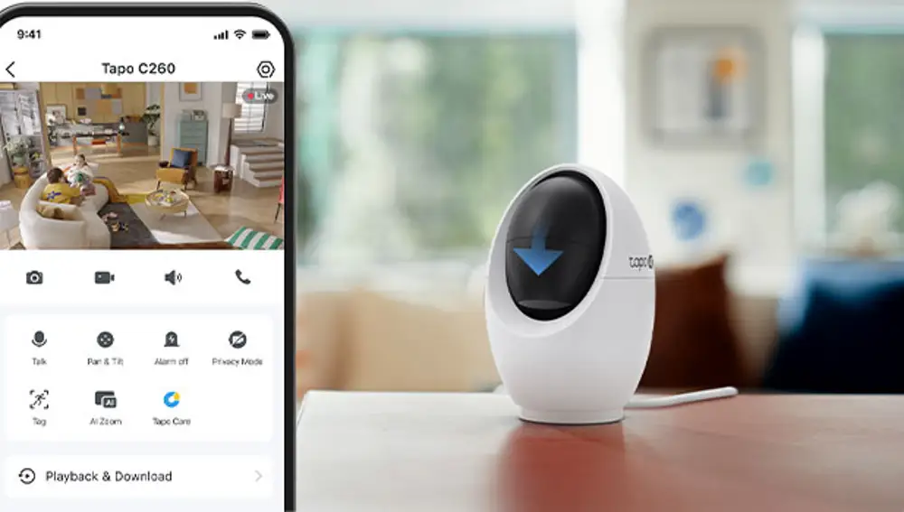 Tapo C260 incorporates a physical privacy mode.