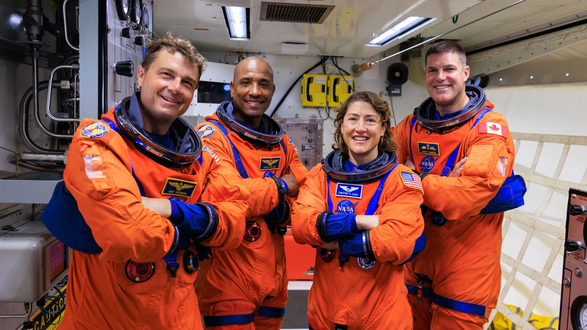 Conference of the astronauts of the Artemis II mission