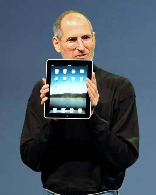 Steve Jobs introducing the first iPad in 2010.