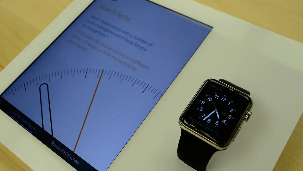 First generation Apple Watch in an App Store.