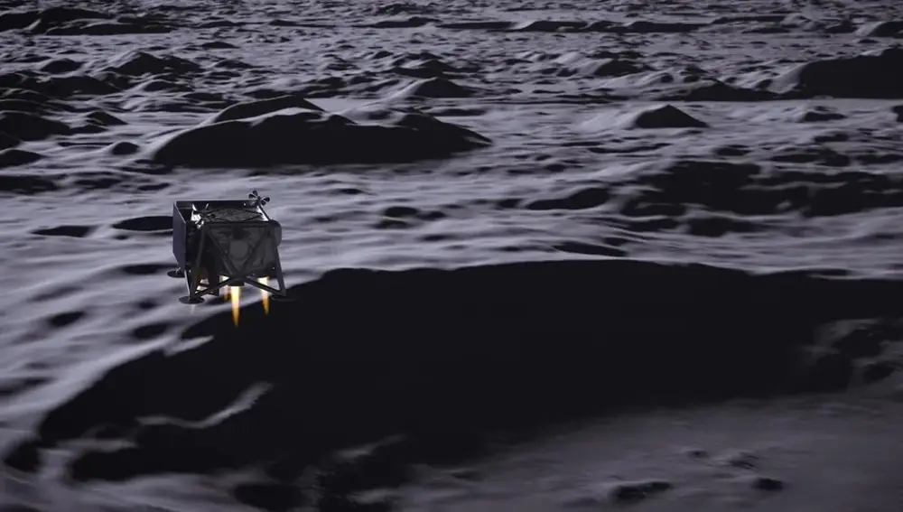 Recreation of a MoonFall drone on the Moon.