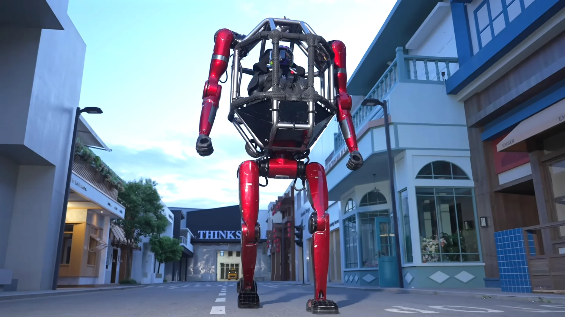 China presents a manned mecha robot that changes from two to four legs
