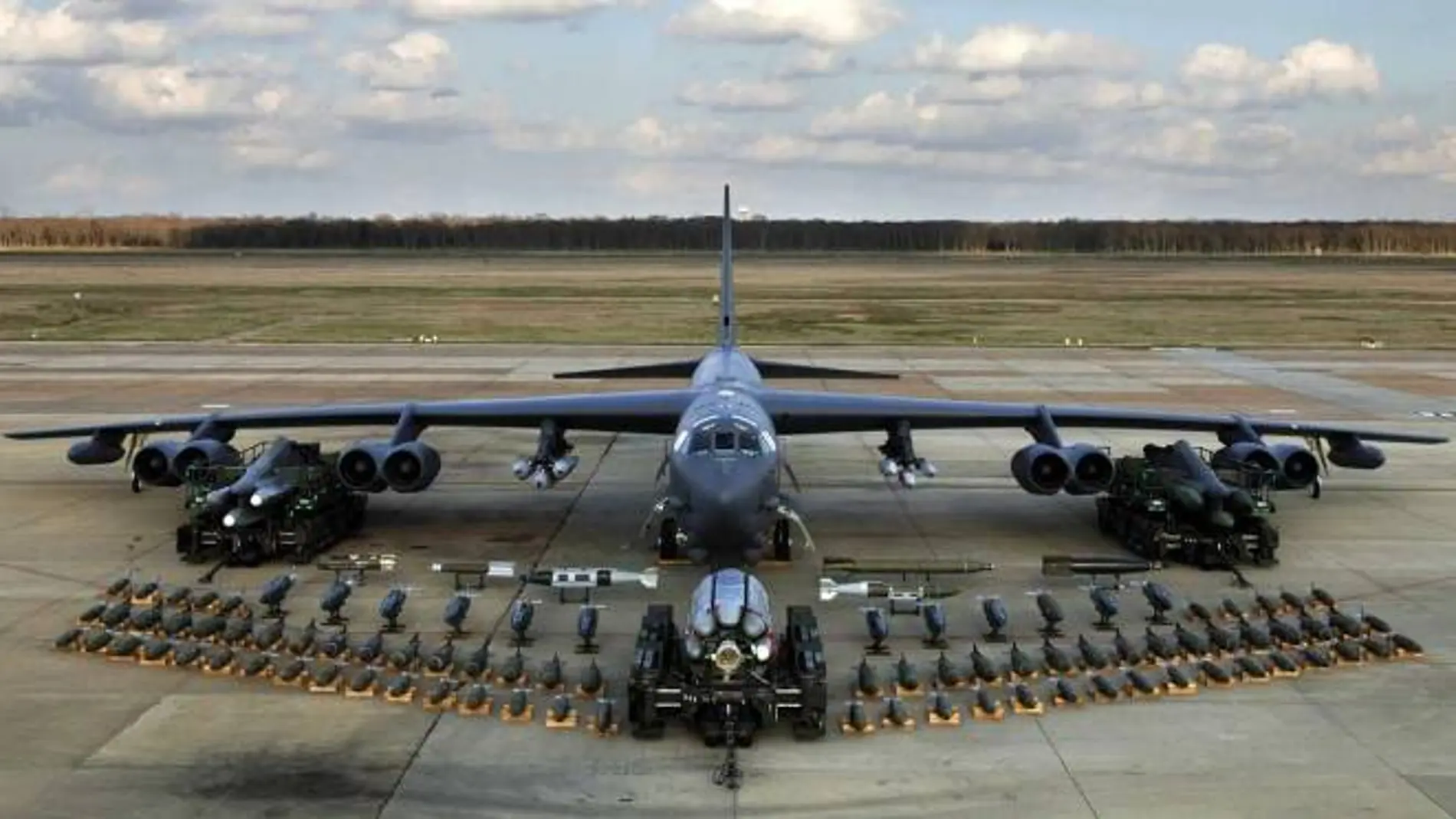 The B-52 will have a new external weapons support to carry bombs four times heavier