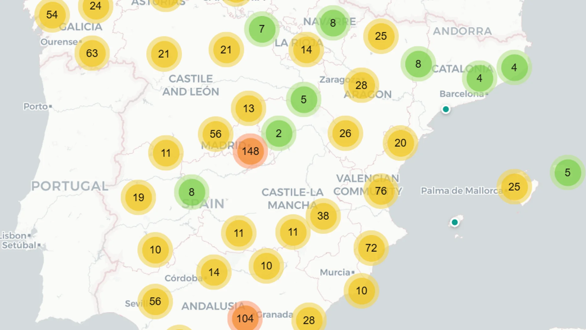 Road closures due to fires in Spain: map of the traffic status in Madrid, Toledo, Ávila and Castellón