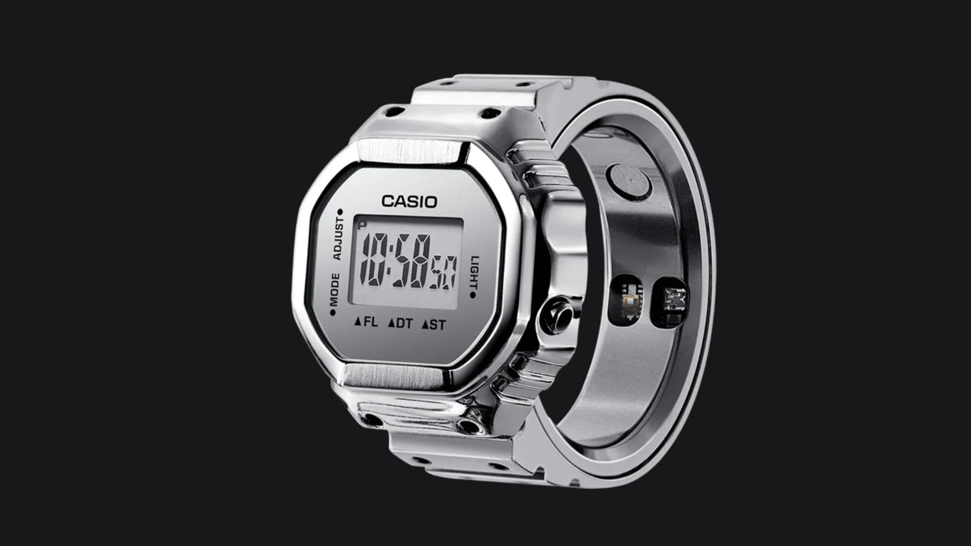 Casio turns the design of its legendary digital watches from the 80s into a smart ring that measures health