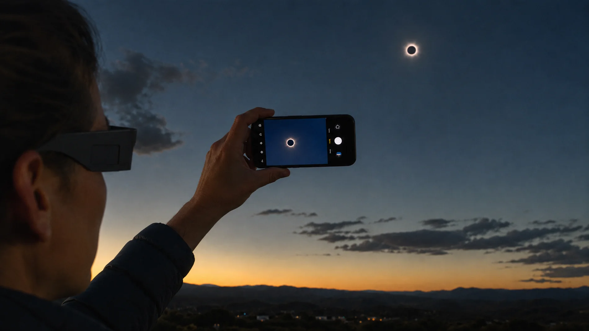 Can the mobile camera be damaged when photographing the eclipse?