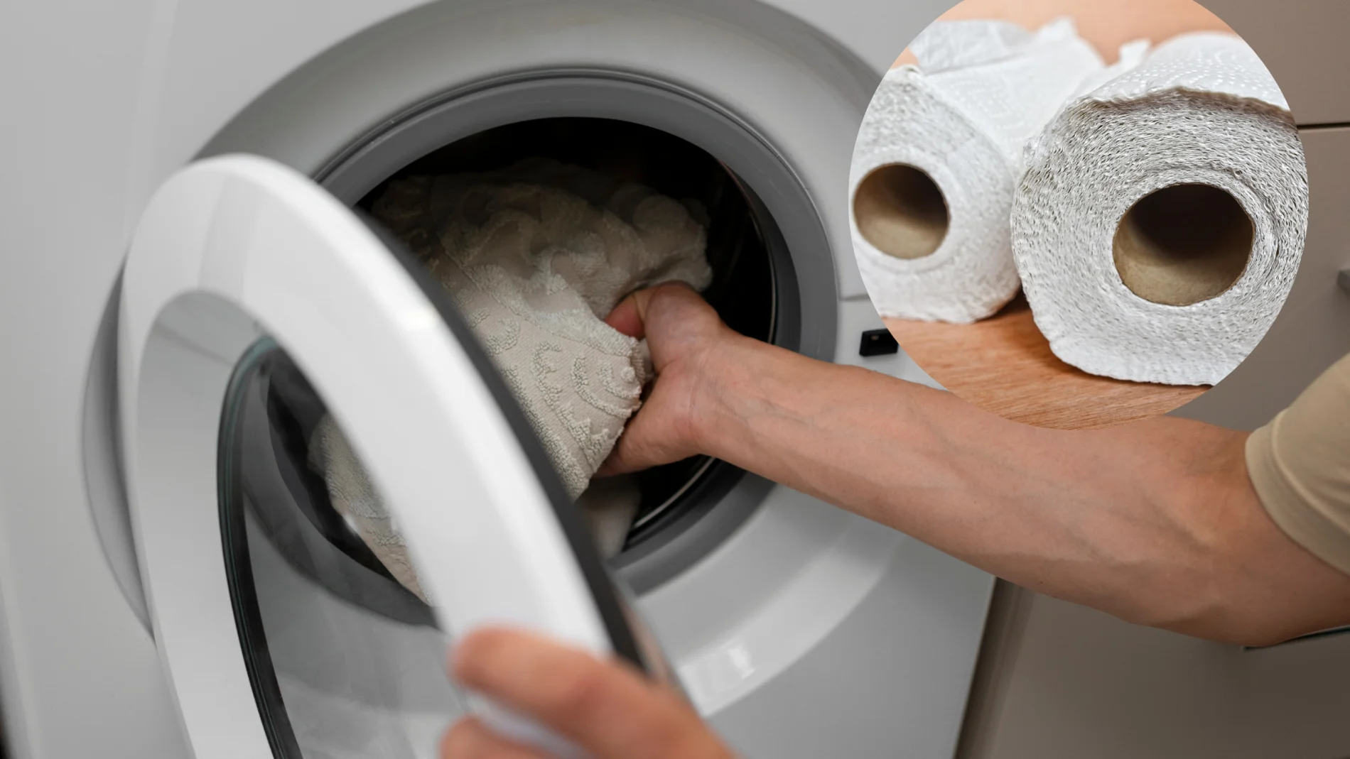 Placing kitchen paper inside the washing machine: what it is for and why some experts recommend it