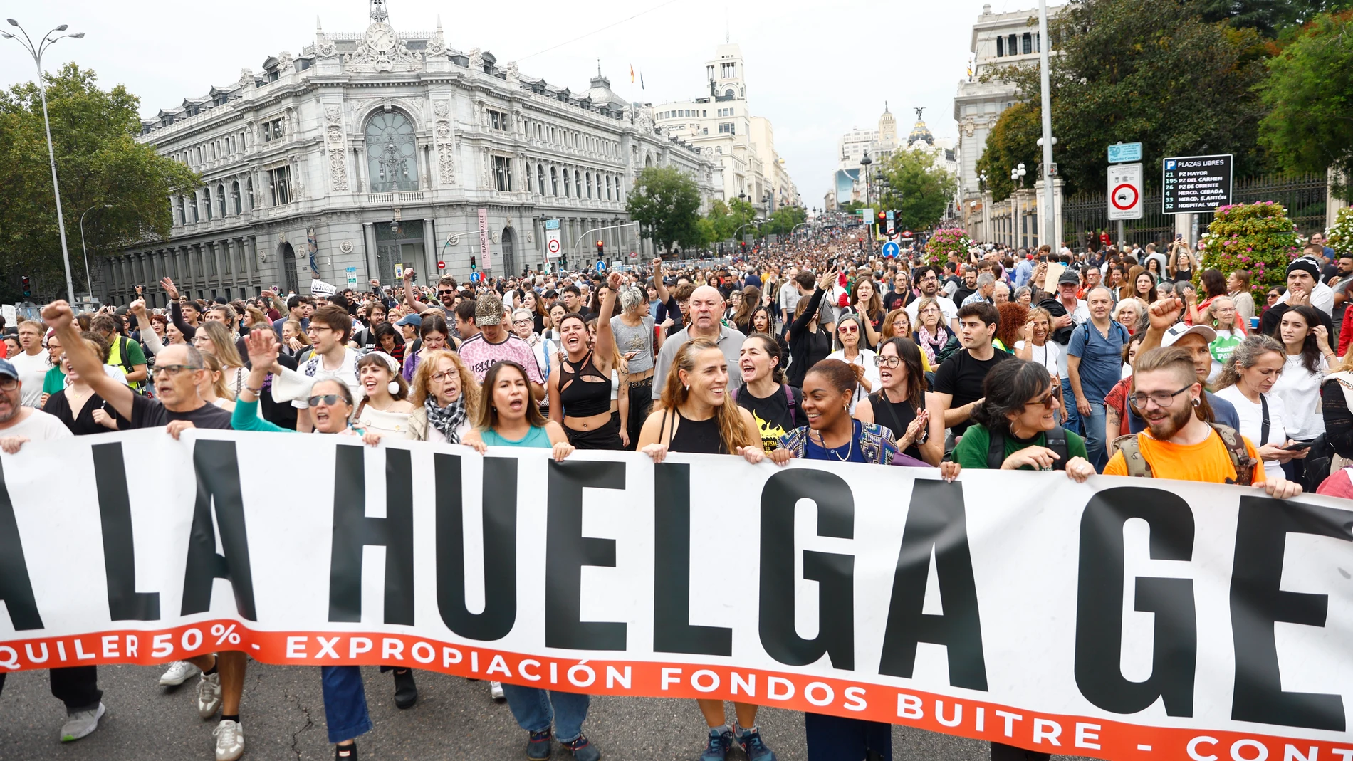 Demonstration for housing in Madrid, live: last minute of the protests and the call for a general strike