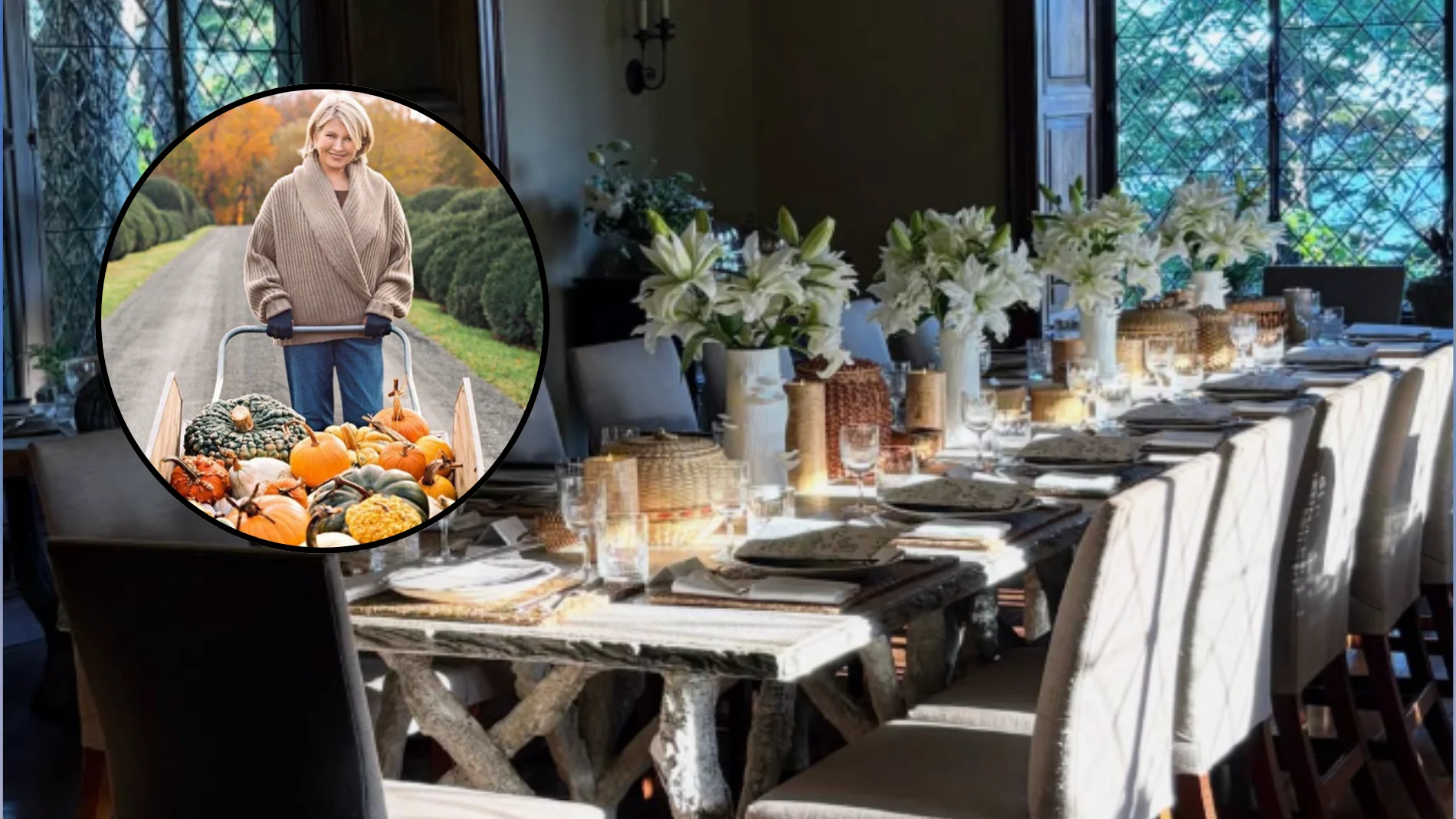 In 1997, Martha Stewart purchased a 25-acre estate that belonged to the Fords and restored its gardens while preserving the 12-bedroom mansion and the family china.